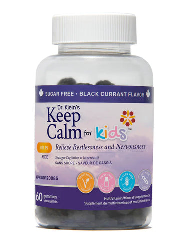 Dr. Klein's Keep Calm for Kids, Black Currant, 60 Gummies