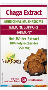 New Roots Herbal Chaga Extract, 60 Caps