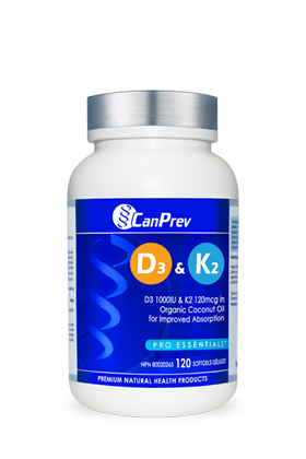 CanPrev D3 & K2, 120 Softgels