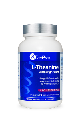 CanPrev L-Theanine with Magnesium, 90 Caps.