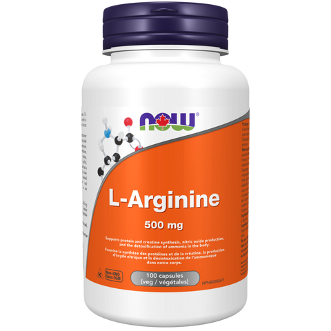 NOW L-Arginine 500 mg, 100 Caps