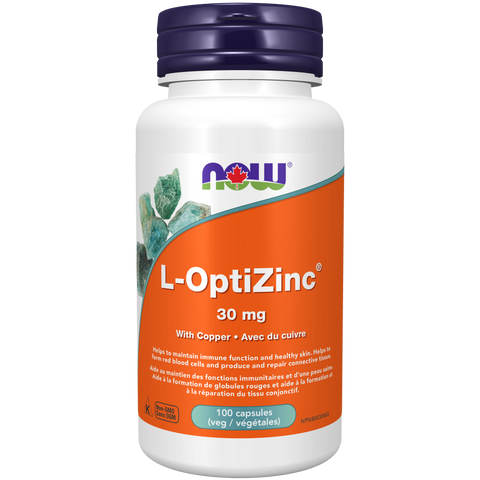 NOW L-OptiZinc® Monomethionine 30 mg, 100 Caps.