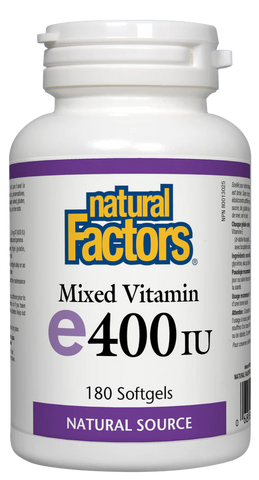 Natural Factors Mixed Vitamin E, 180 Softgels.